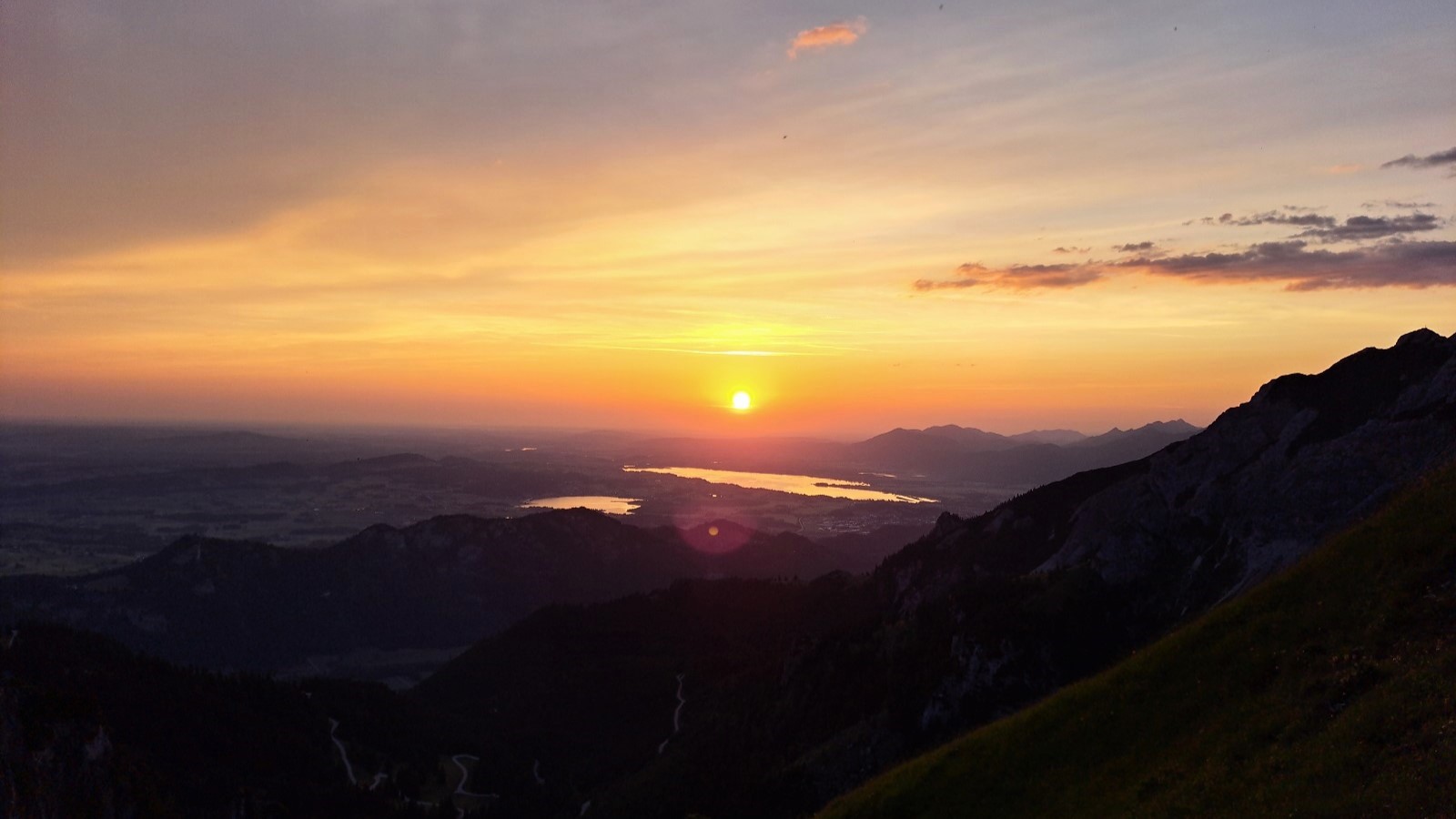 Sonnenaufgang bei der Bad Kissinger Hütte