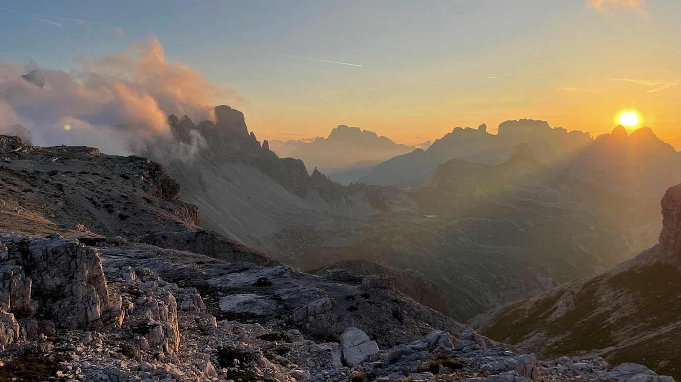Büllejochhütte Sonnenuntergang Königsee Drei Zinnen